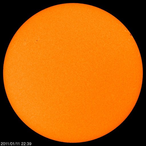 Visible red light image of Sun