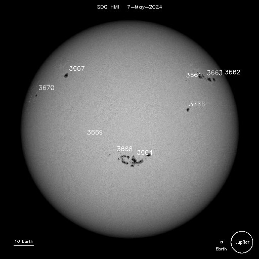 Click to enlarge image of SOHO MDI Sun Spots