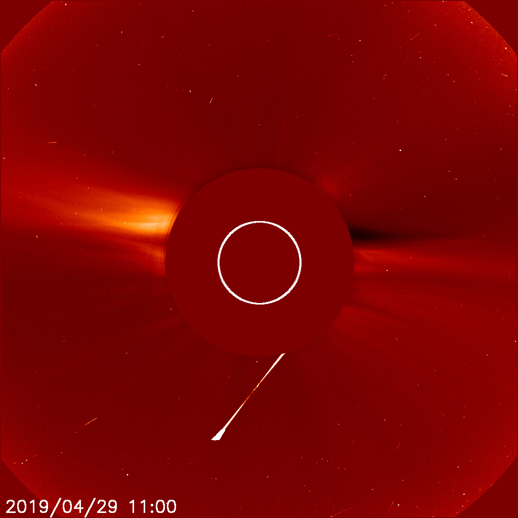 SOHO - SOME SPACE OBJECTS STILL VISIBLE 20190429_1100_c2_1024