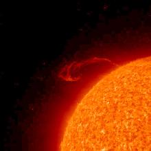 Somersaulting Solar Prominence
